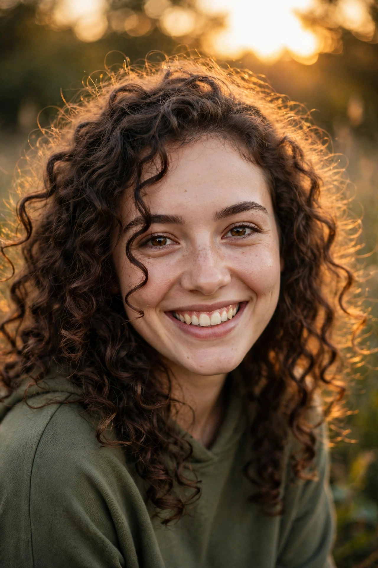 Jeune femme souriante